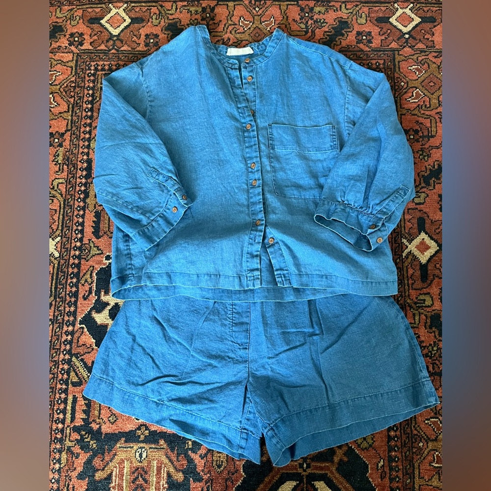 Everlane Linen Shirt and Shorts Set
